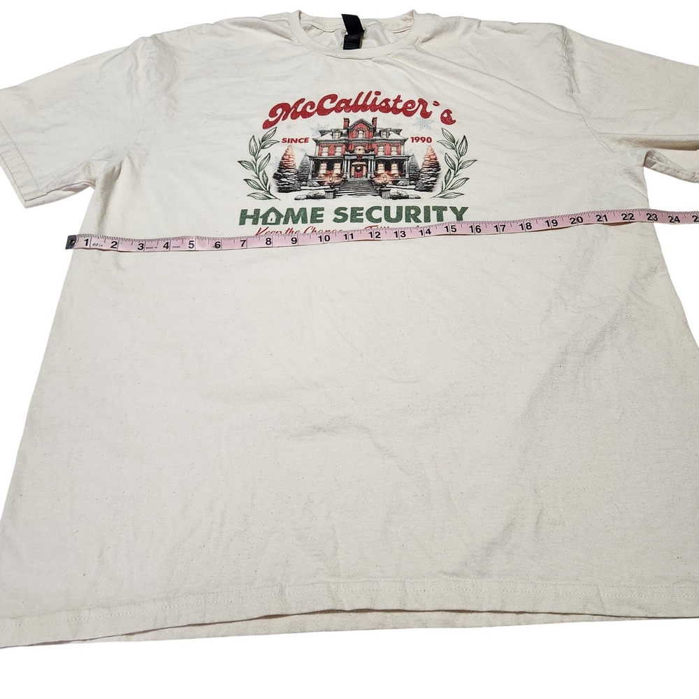 Gildan Softstyle Mccallister Home Security Ivory Graphic T-Shirt Xl Home Alone View 5